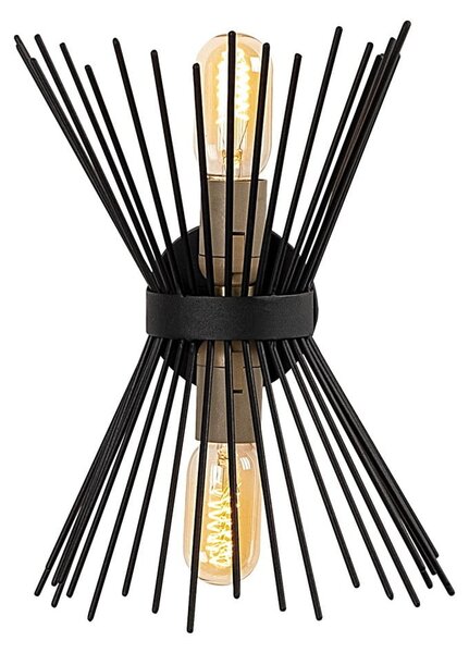 Černé kovové nástěnné svítidlo Opviq lights Glykera