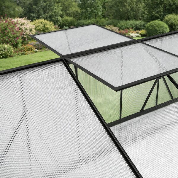 Skleník se základnou BestBerg BBGH-1006B / 5,95 m² / 313 × 190 × 194 cm / černá