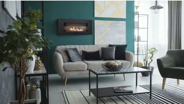 Kratki DELTA2/CZARNY/TUV - Vestavěný BIO DELTA2 krb 40x90 cm 2kW černá