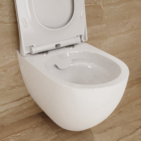 Cersanit Zen wc mísa se sedátkem s pomalým sklápěním závěsná bez splachovacího kruhu bílá S701-428