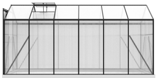 Skleník se základnou BestBerg BBGH-1206B / 7,05 m² / 371 × 190 × 194 cm / černá