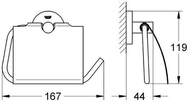 Grohe Essentials držák na toaletní papír Brushed Warm Sunset 40367DL1