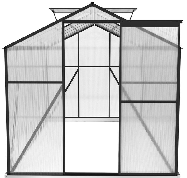 Skleník se základnou BestBerg BBGH-1206B / 7,05 m² / 371 × 190 × 194 cm / černá