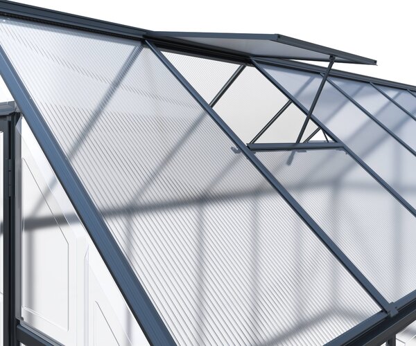 Skleník se základnou BestBerg SH-6B / 6,6 m² / 364 x 182 x 208 cm / černá