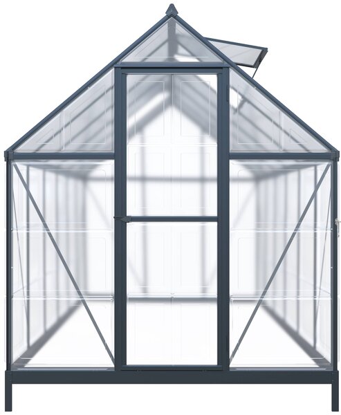 Skleník se základnou BestBerg SH-6B / 6,6 m² / 364 x 182 x 208 cm / černá