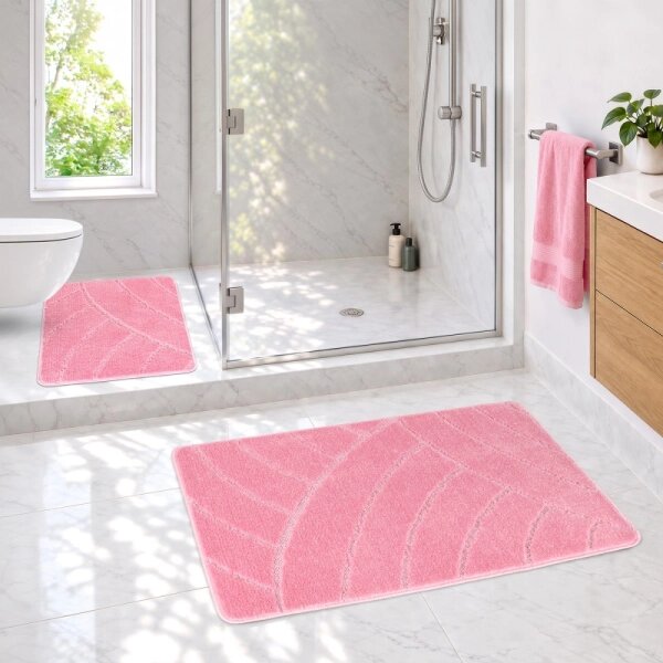 Bellatex SADA BANY 60x100 + 60x50 cm bez výkroje 60x100 cm 60x50 cm (SADA) Linka Růžová