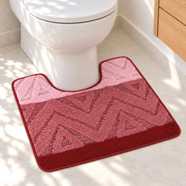Bellatex BANY 60x50 cm s výkrojem 60x50 cm Chevron Růžová