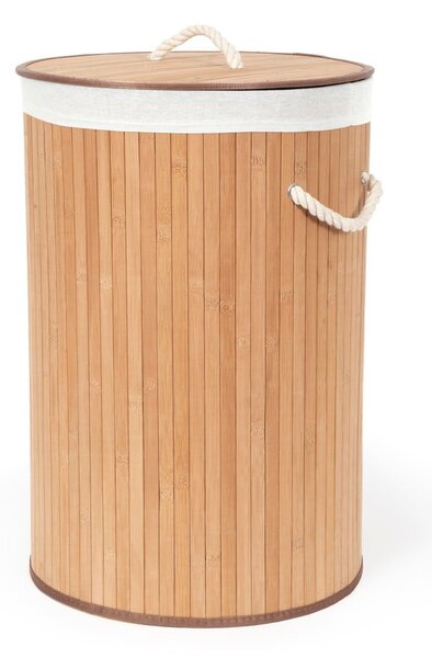 Kulatý bambusový koš na prádlo Compactor Round