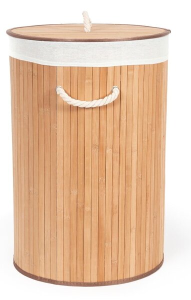 Kulatý bambusový koš na prádlo Compactor Round