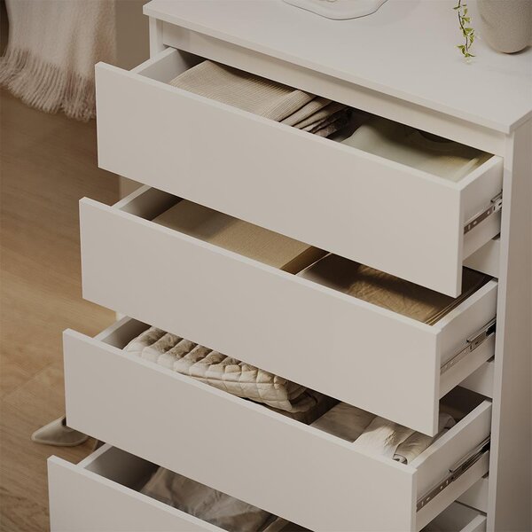 Komoda Vicco Claus Bílá 74 x 99.6 cm se 4 zásuvkami, Model 54743