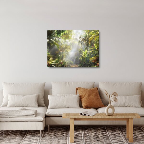 Skleněný obraz - Tropický deštný prales (70x50 cm)