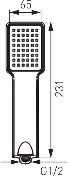 Ferro Quadro sprchová hlavice chrom S110