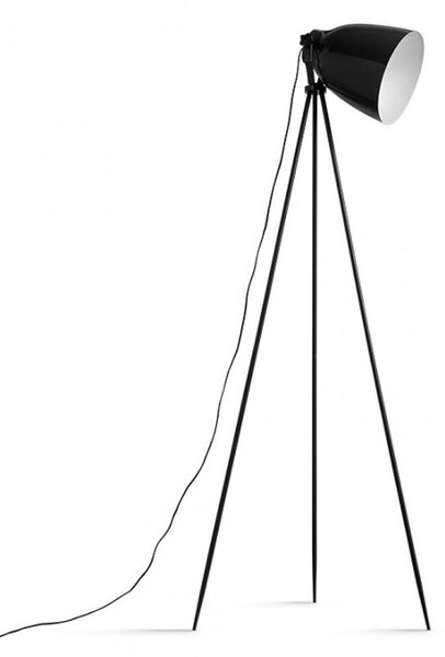 Stojací lampa, černý kov, Cinda Typ 5