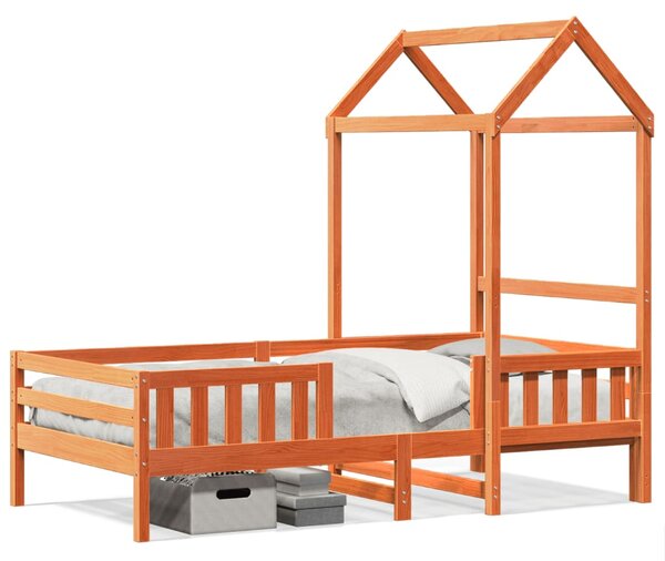 Rám postele se střechou voskově hnědý 75x190 cm masiv borovice 3282170