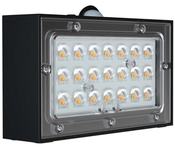 LED Solární nástěnné svítidlo se senzorem LED/3W/3,7V 3000K/4000K IP65 černá