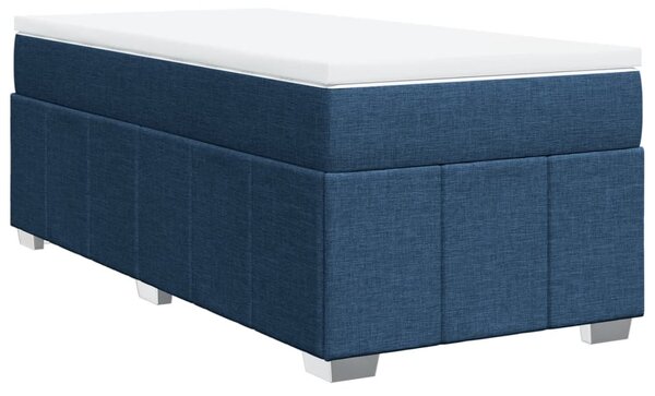 Box spring postel s matrací modrá 90x200 cm textil 3285448