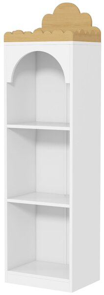 Dětská knihovna AIYAPLAY, regál na hračky, 3 úrovně, roztomilý design mraku, dětský úložný nábytek, úložný prostor na knihy, 40 x 30 x 139,5 cm, do lo