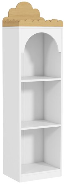 Dětská knihovna AIYAPLAY, regál na hračky, 3 úrovně, roztomilý design mraku, dětský úložný nábytek, úložný prostor na knihy, 40 x 30 x 139,5 cm, do lo