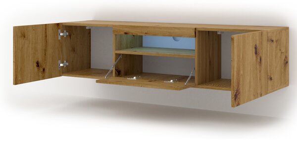 TV stolek/skříňka Aurora (dub artisan) (LED)