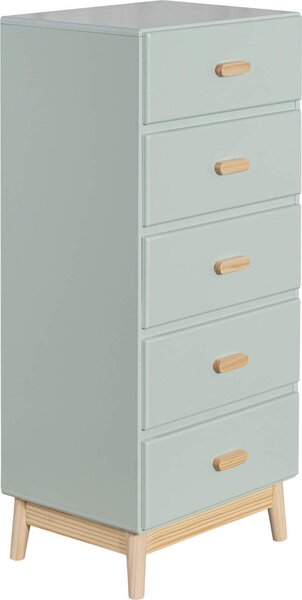 Komoda Mobili Rebecca Aloe 115x50x40 MDF borovice aqua zelená hnědá skandinávský styl k montáži