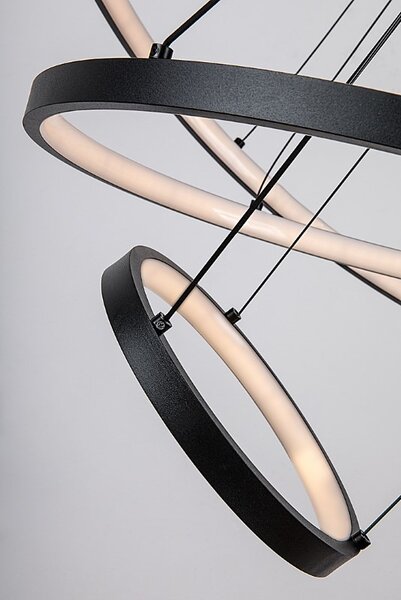 RABALUX 72346 Beliza závěsné svítidlo D600mm LED 90W/9000/7200lm 3000-6500K černá, bílá, stmívatelné, dálkový ovladač