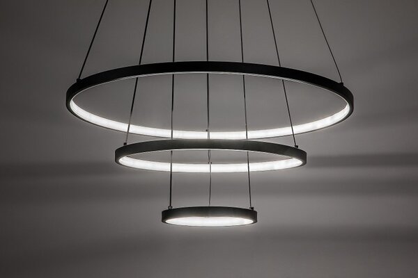 RABALUX 72346 Beliza závěsné svítidlo D600mm LED 90W/9000/7200lm 3000-6500K černá, bílá, stmívatelné, dálkový ovladač