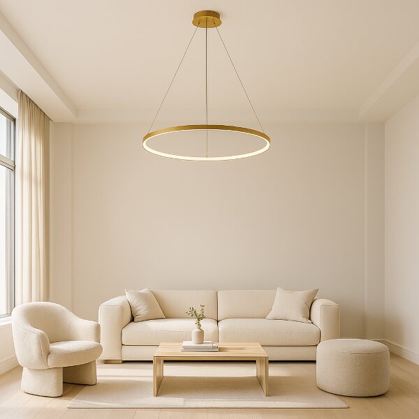 RABALUX 72347 Beliza závěsné svítidlo D600mm LED 55W/5500/4100lm 3000K zlatá, bílá