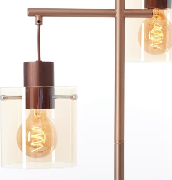 Brilliant 80116/23 Stojanová lampa PETJE jantarové sklo