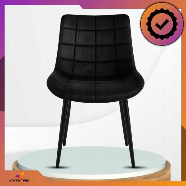Omna | Jídelní židle Veluform Lux - Grafitová - Moderní - Pohodlná - Elegantní design - Kovové nohy