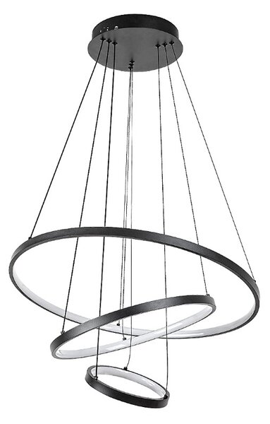 RABALUX 72346 Beliza závěsné svítidlo D600mm LED 90W/9000/7200lm 3000-6500K černá, bílá, stmívatelné, dálkový ovladač