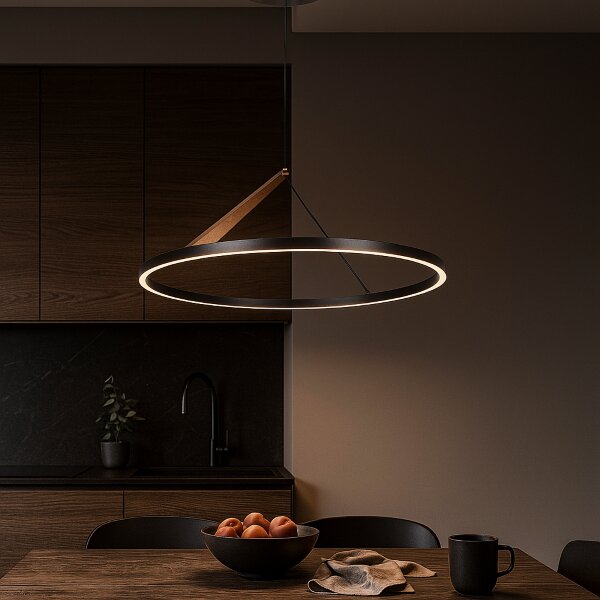 RABALUX 72352 Renara závěsné svítidlo D650mm LED 40W/4800/1850lm 3000K černá, zlatá, bílá