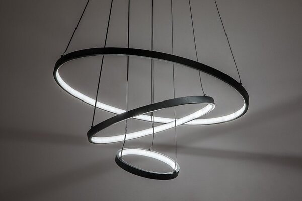 RABALUX 72346 Beliza závěsné svítidlo D600mm LED 90W/9000/7200lm 3000-6500K černá, bílá, stmívatelné, dálkový ovladač