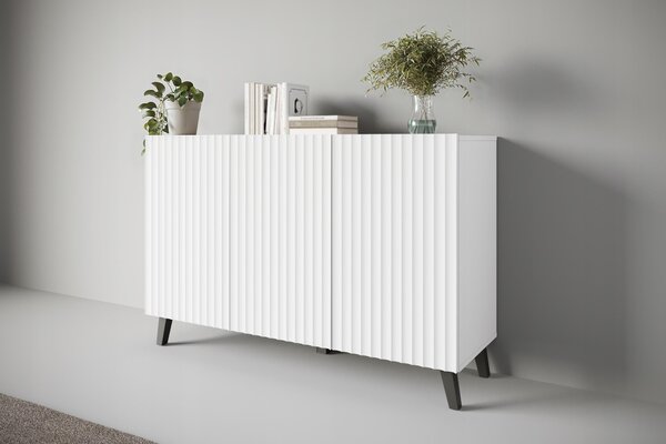 Třídveřová komoda PHUKET 120 cm, příborník MDF čelo, měkké zavírání