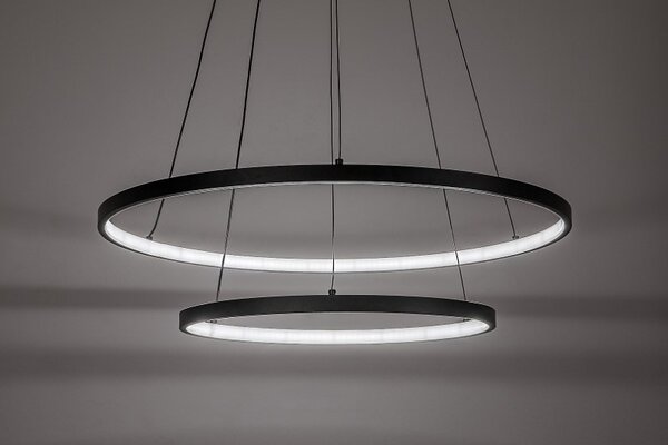 RABALUX 72345 Beliza závěsné svítidlo D600mm LED 75W/7500/6100lm 3000-6500K černá, bílá, stmívatelné, dálkový ovladač