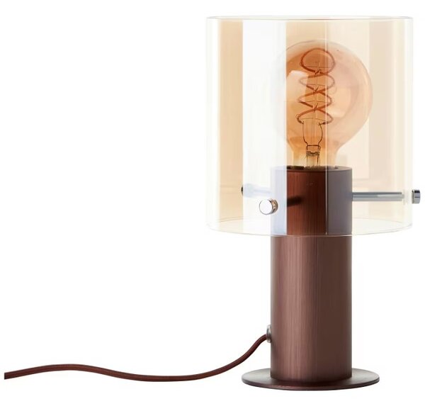 Brilliant 75547/23 Dekorativní stolní lampa PETJE jantarové sklo