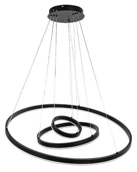 RABALUX 72306 Isaure závěsné svítidlo D800mm LED 100W/10000/8000lm 3000-6500K černá, bílá, stmívatelné, dálkový ovladač