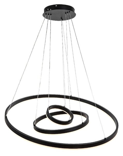 RABALUX 72306 Isaure závěsné svítidlo D800mm LED 100W/10000/8000lm 3000-6500K černá, bílá, stmívatelné, dálkový ovladač