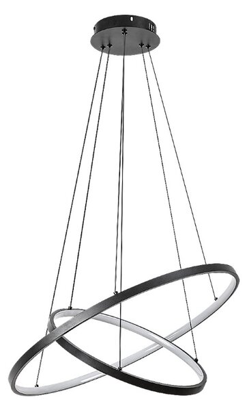 RABALUX 72345 Beliza závěsné svítidlo D600mm LED 75W/7500/6100lm 3000-6500K černá, bílá, stmívatelné, dálkový ovladač