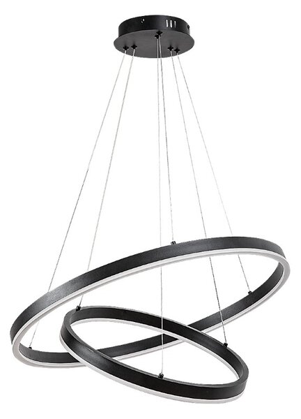 RABALUX 72305 Isaure závěsné svítidlo D600mm LED 80W/8000/5600lm 3000-6500K černá, bílá, stmívatelné, dálkový ovladač