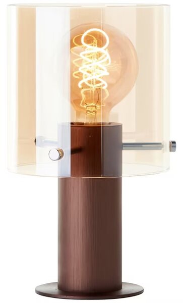 Brilliant 75547/23 Dekorativní stolní lampa PETJE jantarové sklo