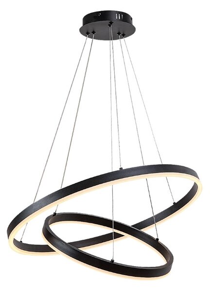 RABALUX 72305 Isaure závěsné svítidlo D600mm LED 80W/8000/5600lm 3000-6500K černá, bílá, stmívatelné, dálkový ovladač