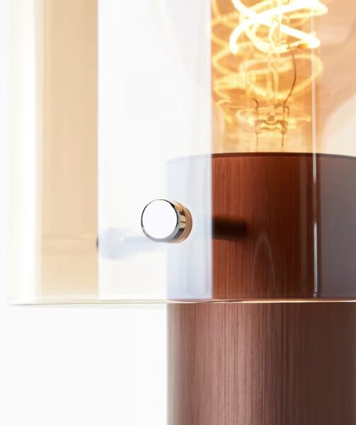 Brilliant 75547/23 Dekorativní stolní lampa PETJE jantarové sklo