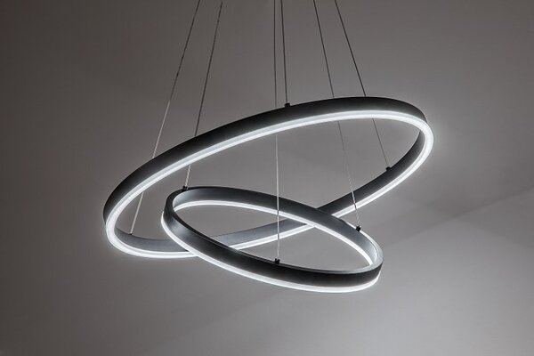 RABALUX 72305 Isaure závěsné svítidlo D600mm LED 80W/8000/5600lm 3000-6500K černá, bílá, stmívatelné, dálkový ovladač