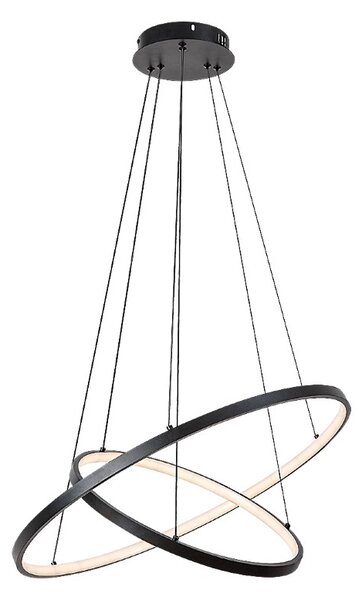 RABALUX 72345 Beliza závěsné svítidlo D600mm LED 75W/7500/6100lm 3000-6500K černá, bílá, stmívatelné, dálkový ovladač