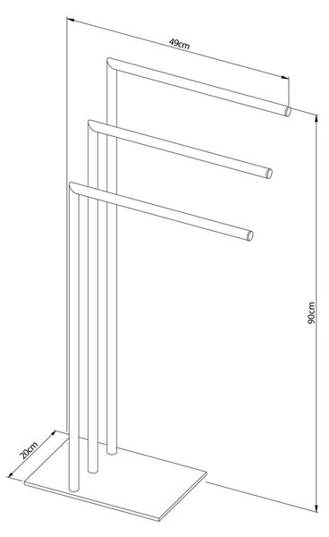Sealskin Tube stojací věšák chrom 800202