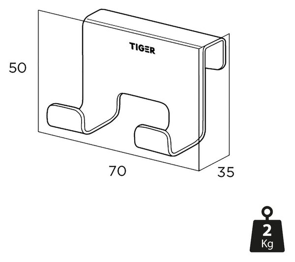 Tiger Caddy věšák na ručník chrom 1401230346