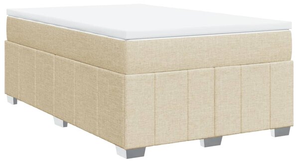 Box spring postel s matrací krémová 120x190 cm textil 3285461