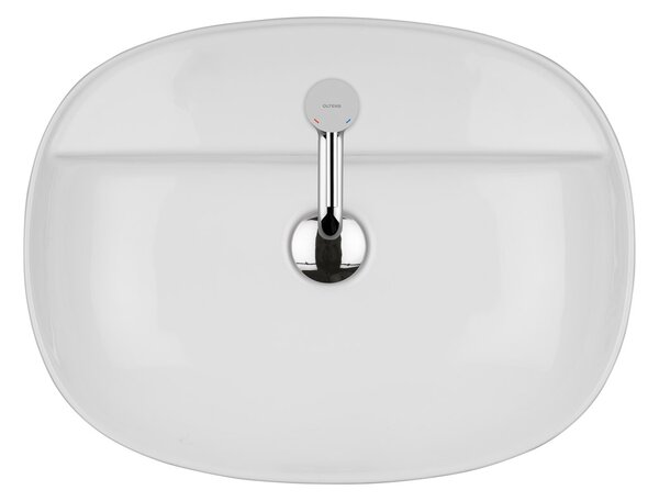 Oltens Hamnes umyvadlo 51x39 cm oválné na pult bílá lesk 41313000