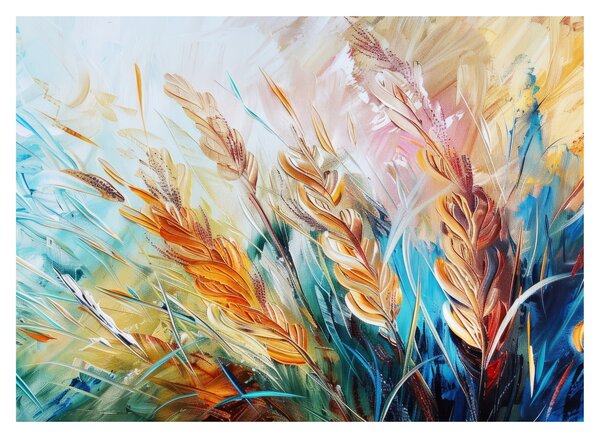 Skleněný obraz - Pšenice, abstrakce (70x50 cm)