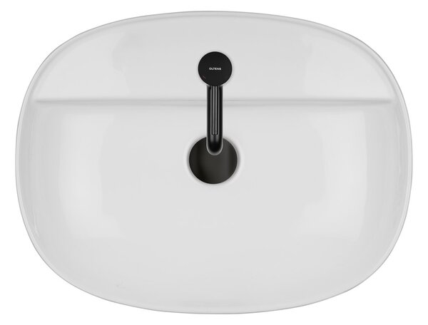 Oltens Hamnes umyvadlo 51x39 cm oválné na pult bílá lesk 41313000